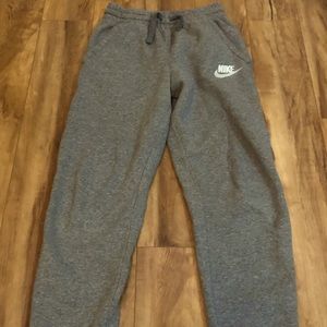 Grey Nike sweatpants